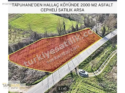 Tapuhaneden Hallaç köyünde satılık arsa